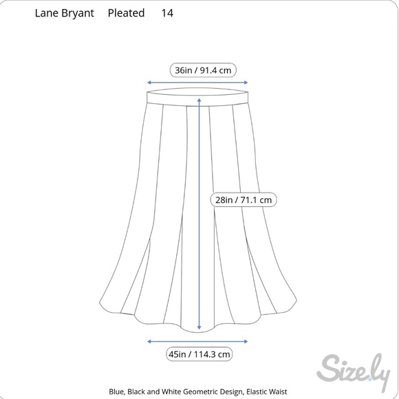 Lane Bryant Geometric A-Line Skirt - Picture 5 of 12